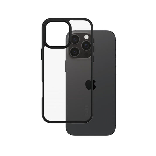 CARE by PanzerGlass® Flagship Case Transparent Urban Combat Schwarz Rahmen für iPhone 16 Pro Max
