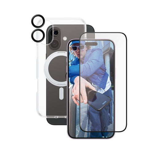 CARE by PanzerGlass® Feature 3-in-1 Ceramic Schutzset für iPhone 16 Plus