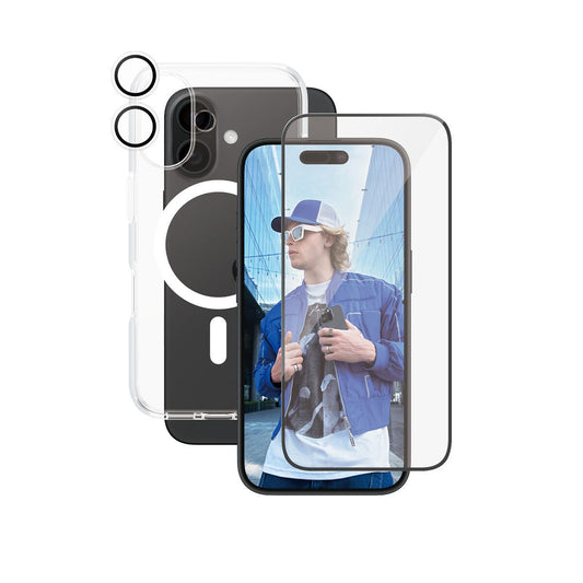 CARE by PanzerGlass® Flagship 3-in-1 Schutzset für iPhone 16