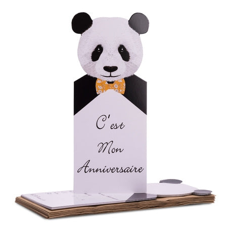 Panda Einladungen länglich