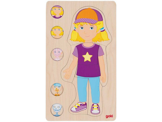 goki Schichtenpuzzle »Mädchen«