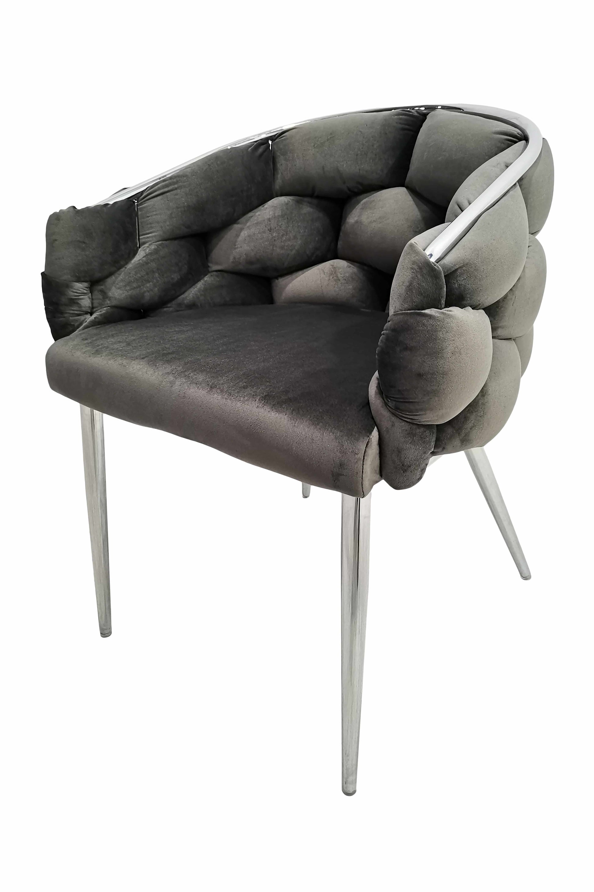 Stuhl Grace 125 2er-Set Taupe / Schwarz