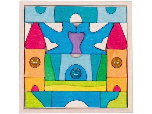 goki evolution Schlossbaupuzzle »Burg Funkelstein«, aus Holz, 41 Teile