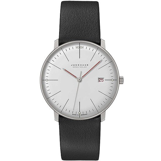 Junghans Mega max bill Solar Bauhaus 059/2326.02 Connected Multifrequenz-Funk-Solarwerk