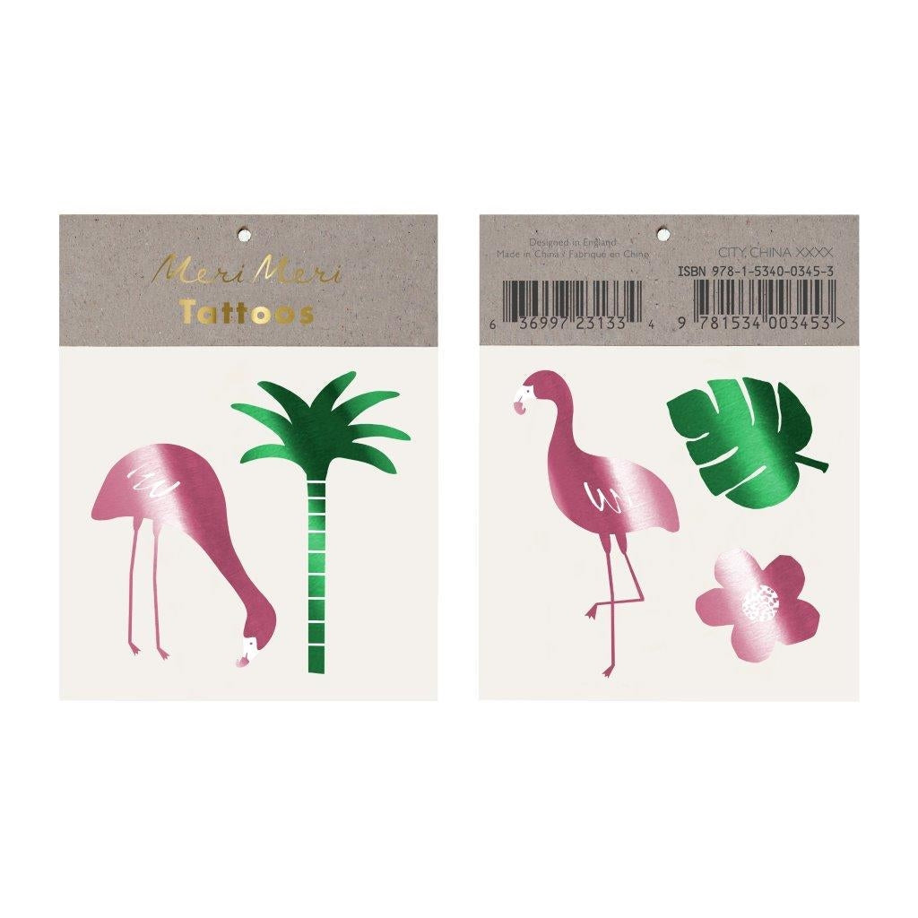 Tattoos Flamingo pink/grün