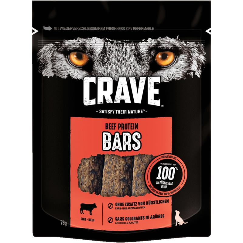 Crave Dog Snack Protein Bars 7x76g