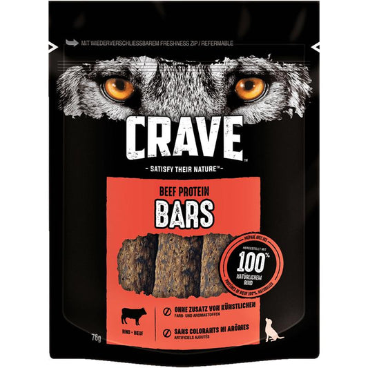 Crave Dog Snack Protein Bars 7x76g