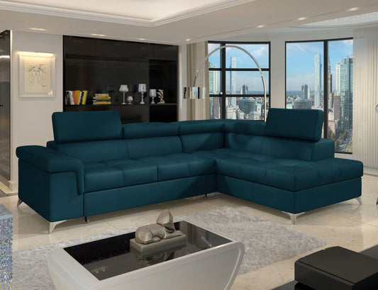 Verendio Ecksofa mit Schlaffunktion – Großzügige Sitz- und Liegefläche, pflegeleichter Monolith-Stoff, integrierter Stauraum und flexible Farbwahl