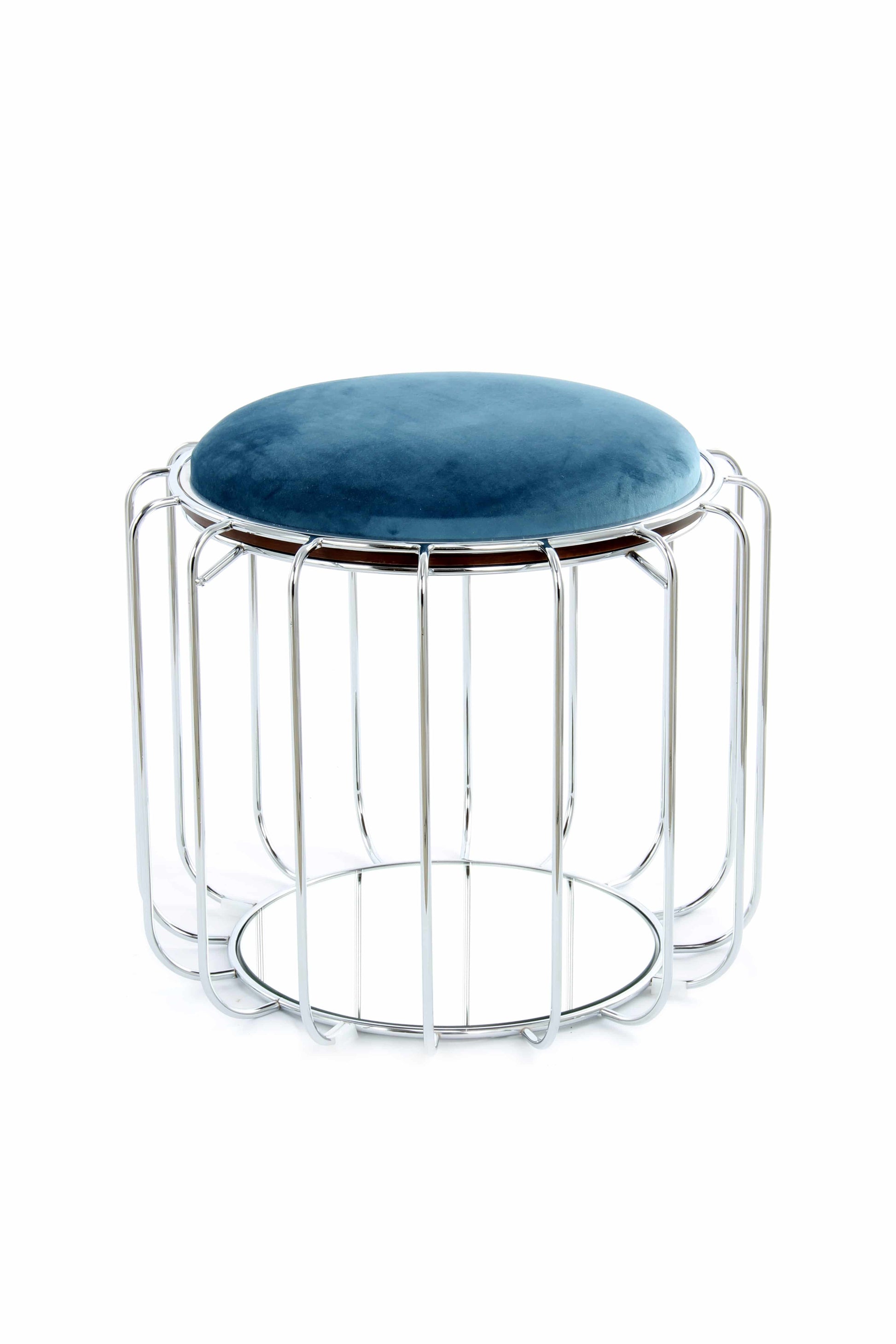 Beistelltisch / Pouf Comfortable 110 Petrol / Silber