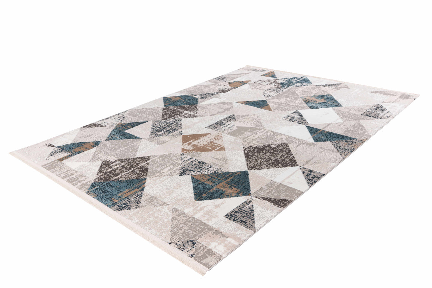 Teppich Akropolis 225 Grau / Blau 80cm x 150cm | Vintage-Teppich