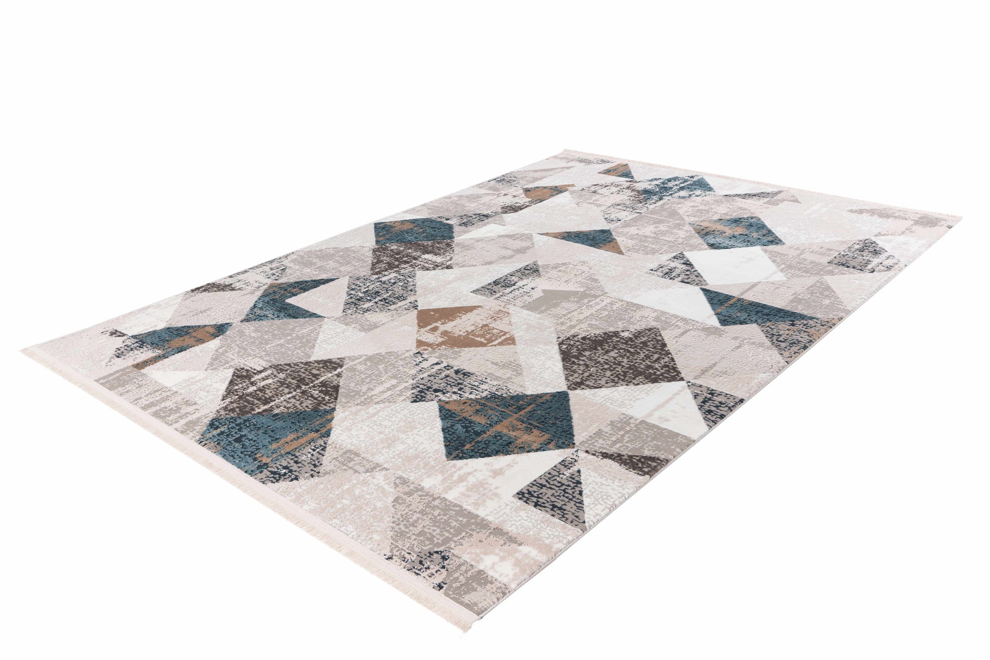 Teppich Akropolis 225 Grau / Blau 80cm x 150cm | Vintage-Teppich