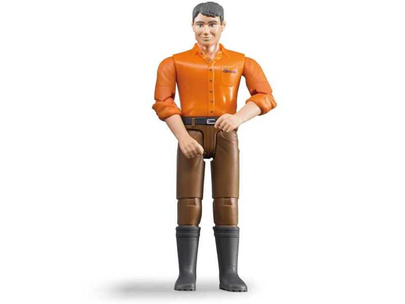 BRUDER bworld Mann mit hellem Hauttyp und brauner Hose