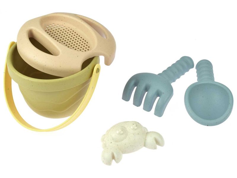 dantoy tiny BIOplastic Eimer-Set, grün, 5-tlg.