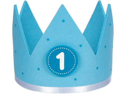 goki Geburtstagskrone blau, aus Filz, mit austauschbaren Zahlen