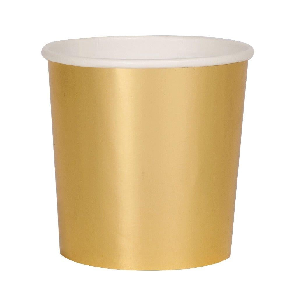 Tumbler Pappbecher Gold Metallic
