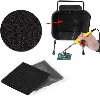 Aktivkohlefilter, Lötschwamm, 10 Stück 13cm x 13cm zum Löten von Rauchabsorbern Rauchabzug Dunstabzug
