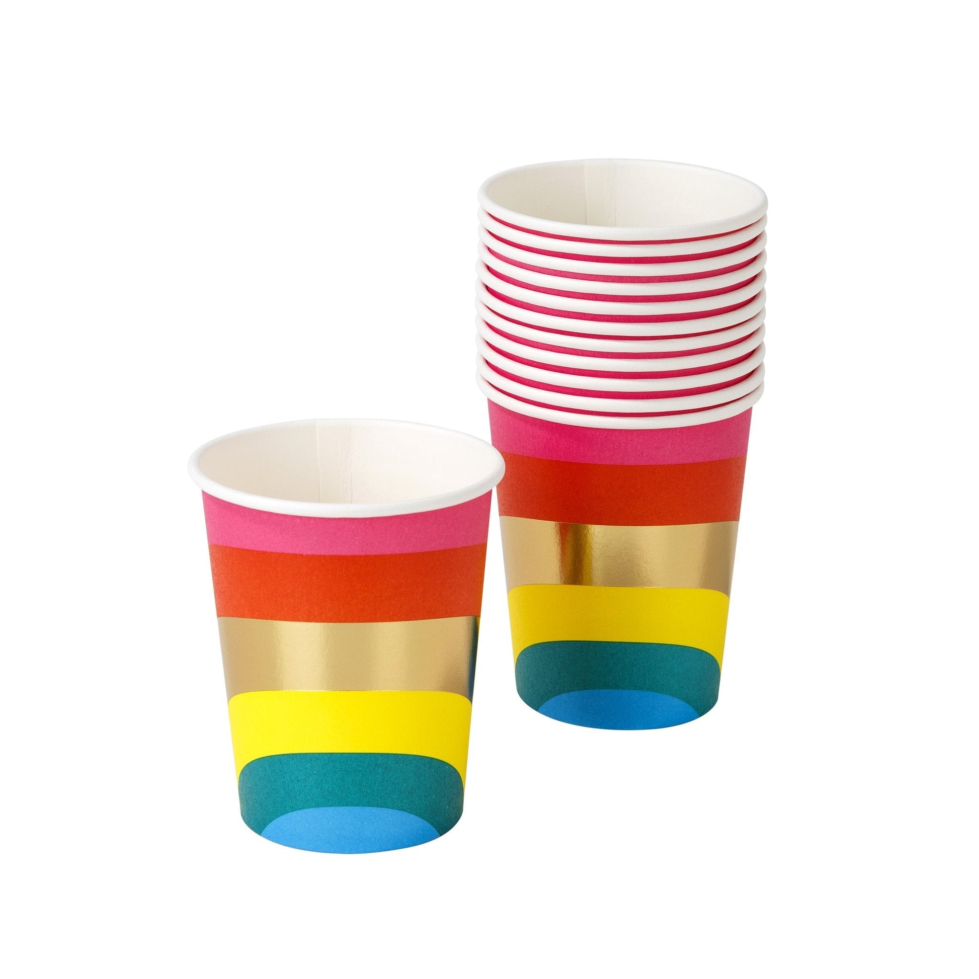 Rainbow Gold Pappbecher