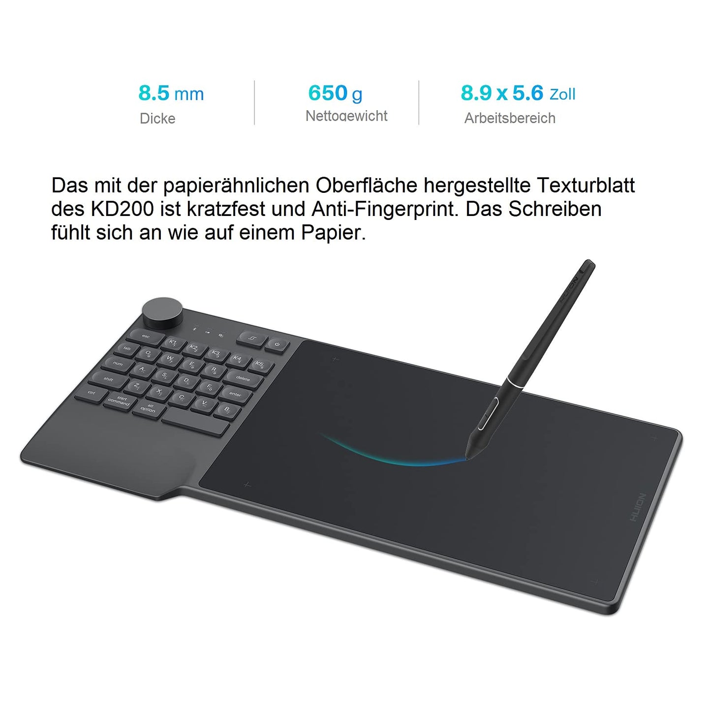 HUION Note X10 Zeichentablett - kabelloses Bluetooth-Notizbuch für Notizen, Digitale Kunst und Meetings