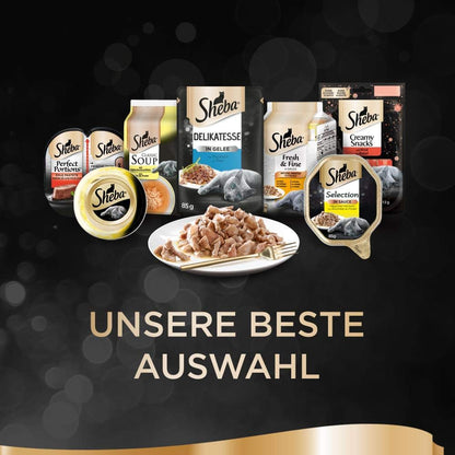 SHEBA Adult Katzenfutter nass - 32x85g Schalen - Geflügel in Sauce - Großpackung