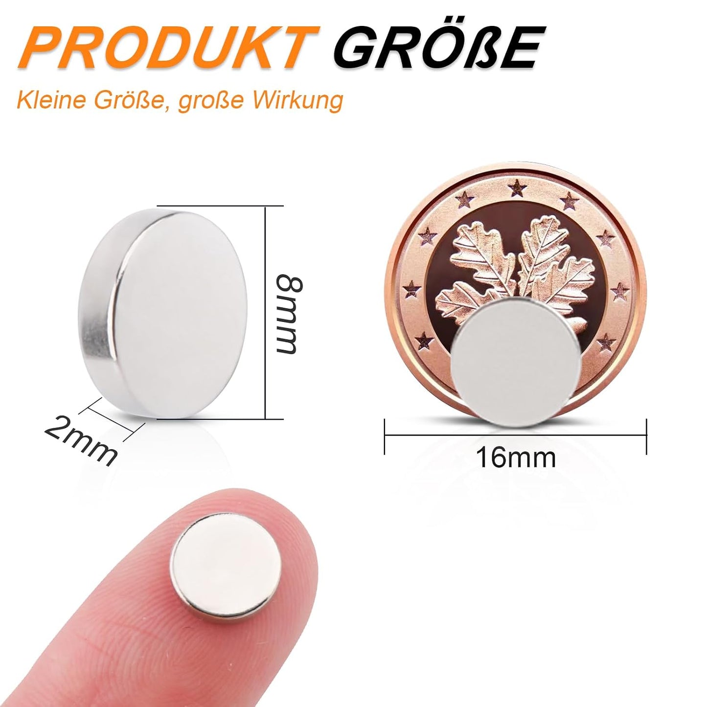200 Stück Klein Rund Magnete, 4Größen Rund Neodym