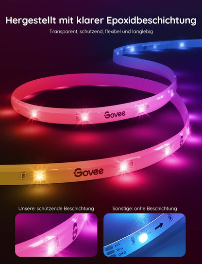 Govee RGBIC Pro 5m, Smart LED Strip mit Alexa & Google Assistant