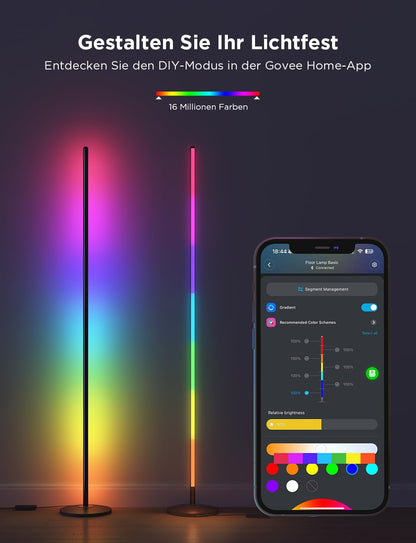 Govee RGBIC - WiFi Stehlampe - Alexa, Google, etc.