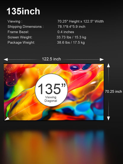 AWOL VISION - 150 Inch Fixierte Projektor Leinwand