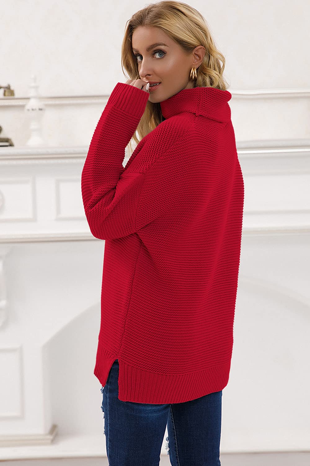 Eleganter Rollkragenpullover - Strick