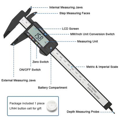 Mesee Digitaler Messschieber, 150 mm