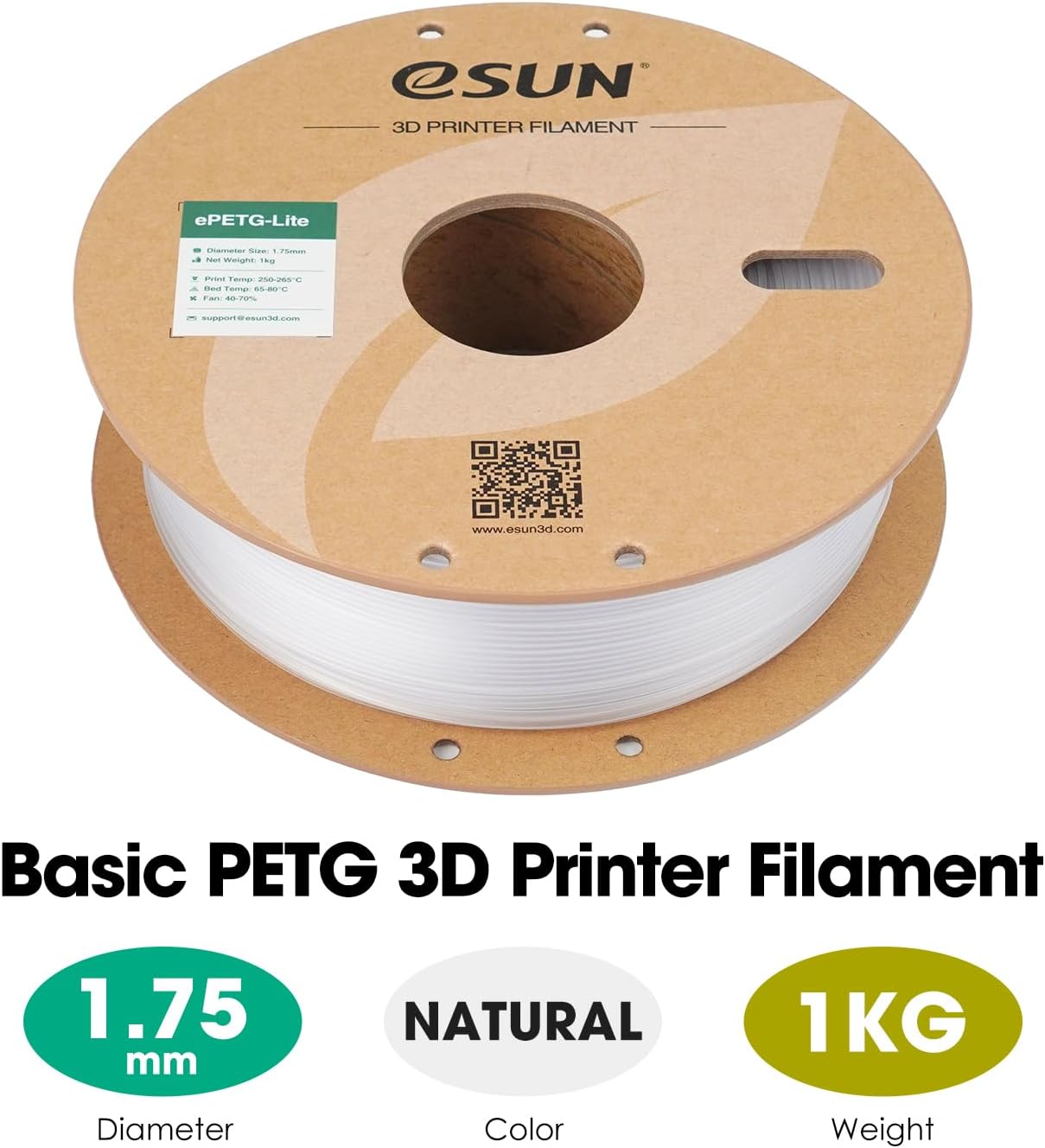 eSUN PETG Filament 1.75mm 1KG