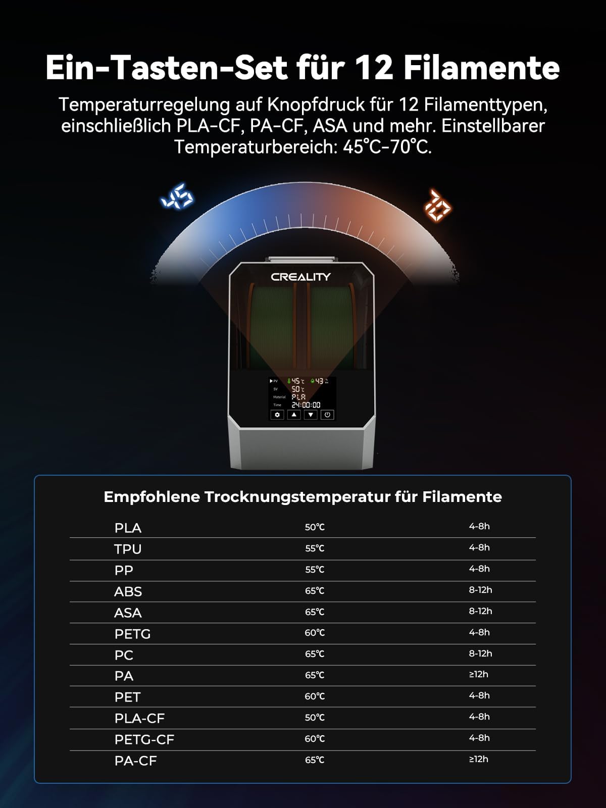 Creality Space PI Plus Filament Trockner