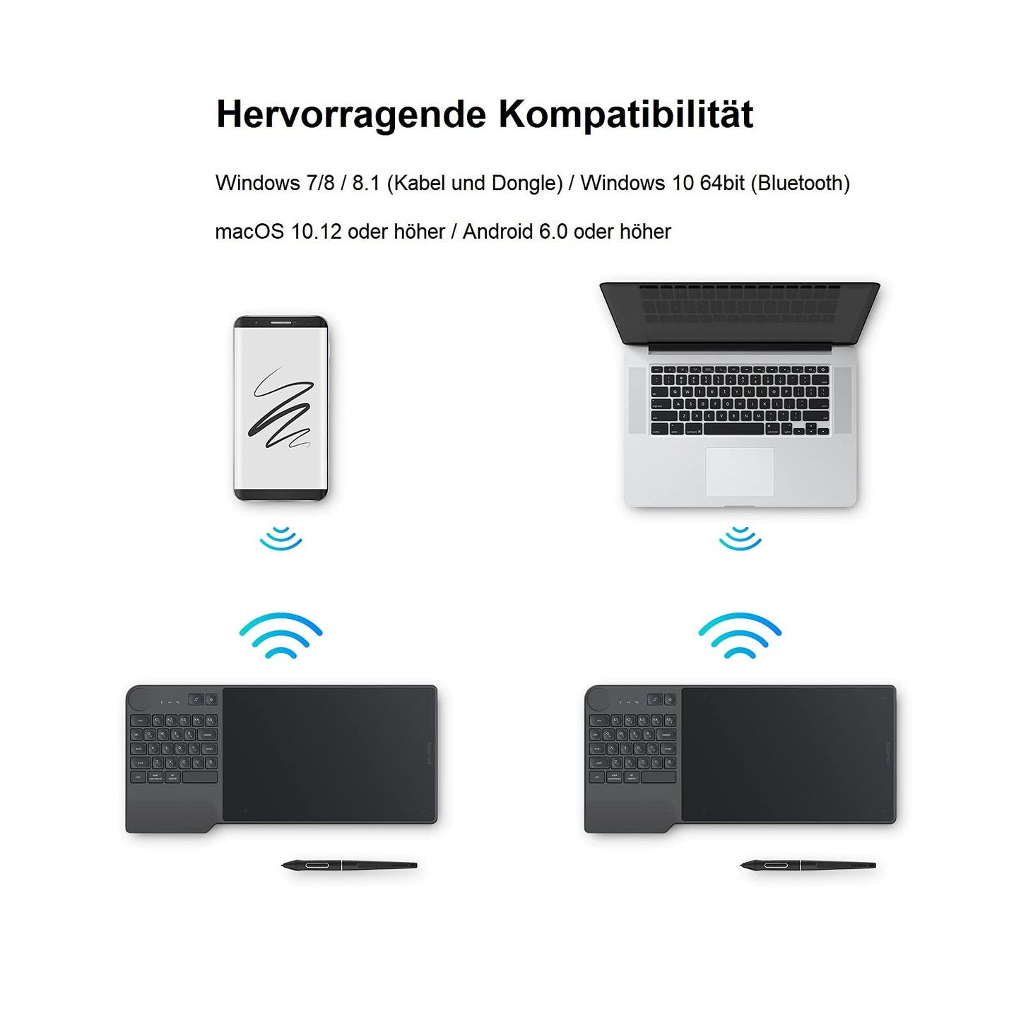 HUION Note X10 Zeichentablett - kabelloses Bluetooth-Notizbuch für Notizen, Digitale Kunst und Meetings