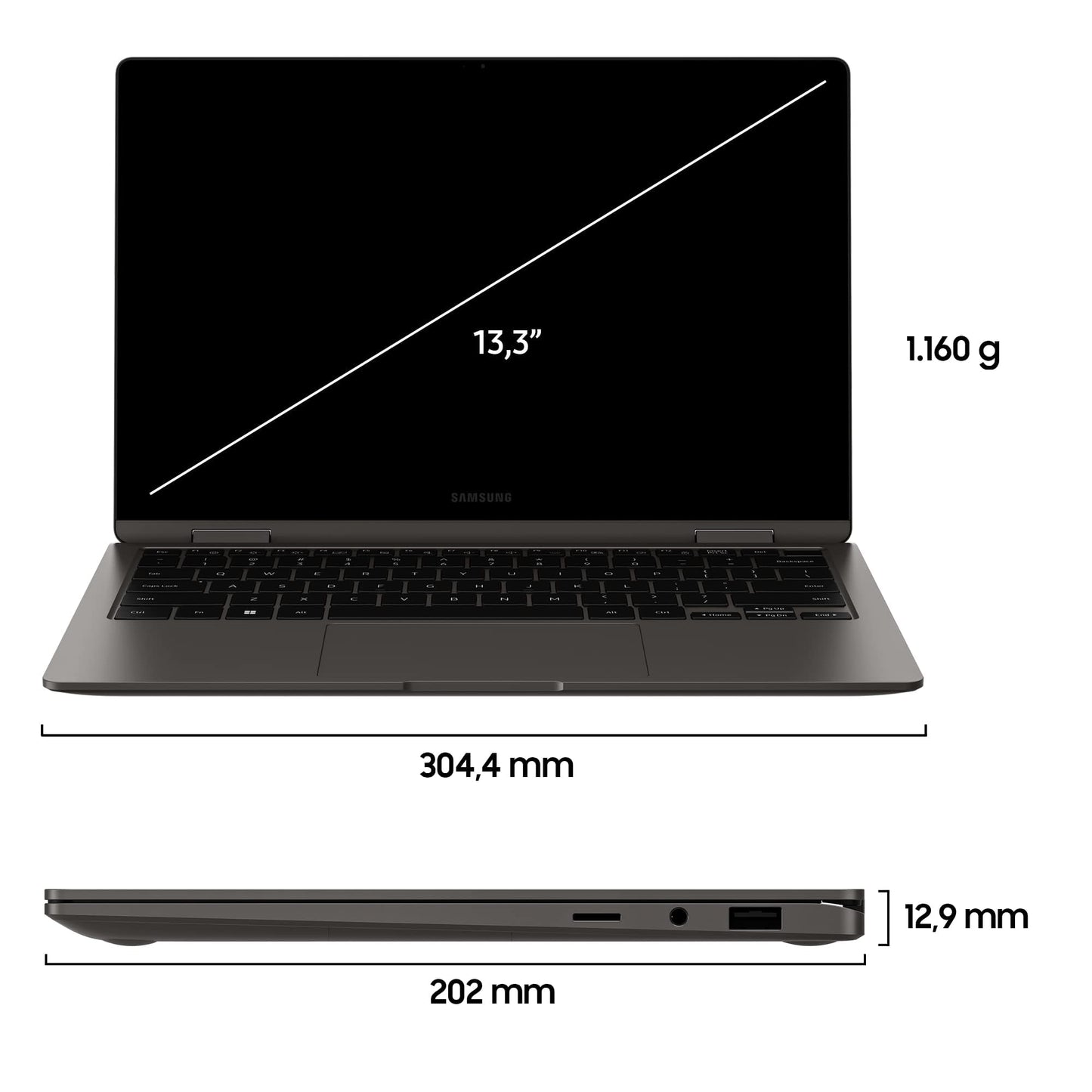 Samsung Galaxy Book3 - 360 Laptop, 13" Full HD - Intel Core - Windows 11 - 36 Monate Garantie