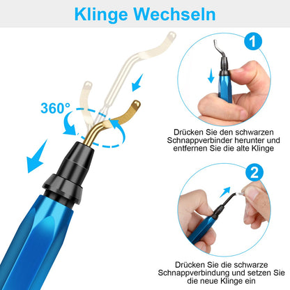 3D-Druck-Entgratifert-Satz Entgrater Werkzeug mit 11 Unterschiedlichen Klingen 5-Feilen-Set und Seitenschneider Metal Handle Hand Deburring Tools files