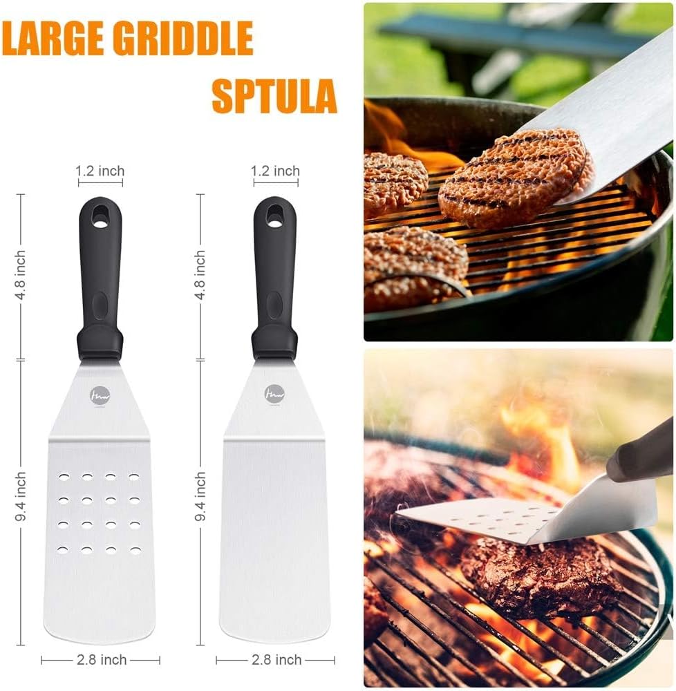 Huolewa Barbecue Spatula Set, Stainless Steel - 9teilig