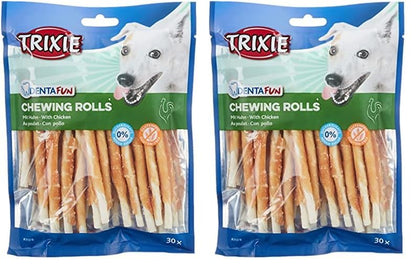 TRIXIE - Hühnchen Kaurolle "Denta Fun Chicken Chewing Rolls"