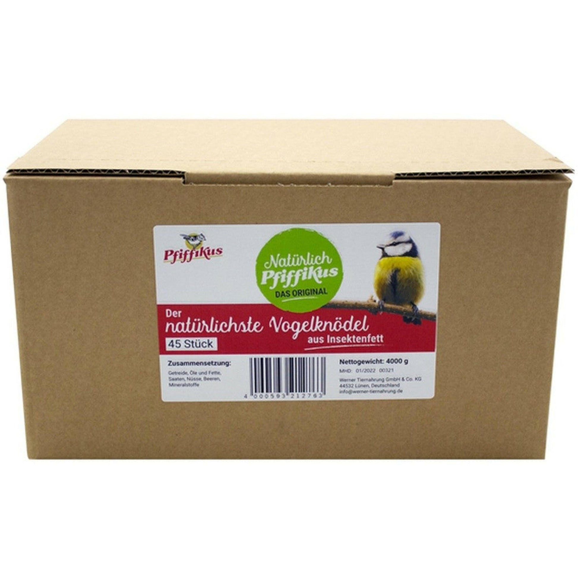 Natürlich Pfiffikus Insektenfettknödel 45er Karton