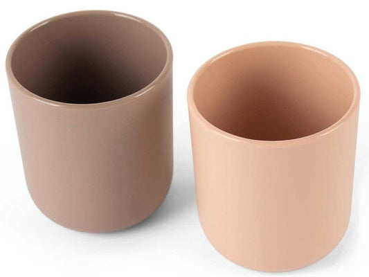 dantoy tiny BIOplastic Becher, mocca- und sandfarben, 2er-Set