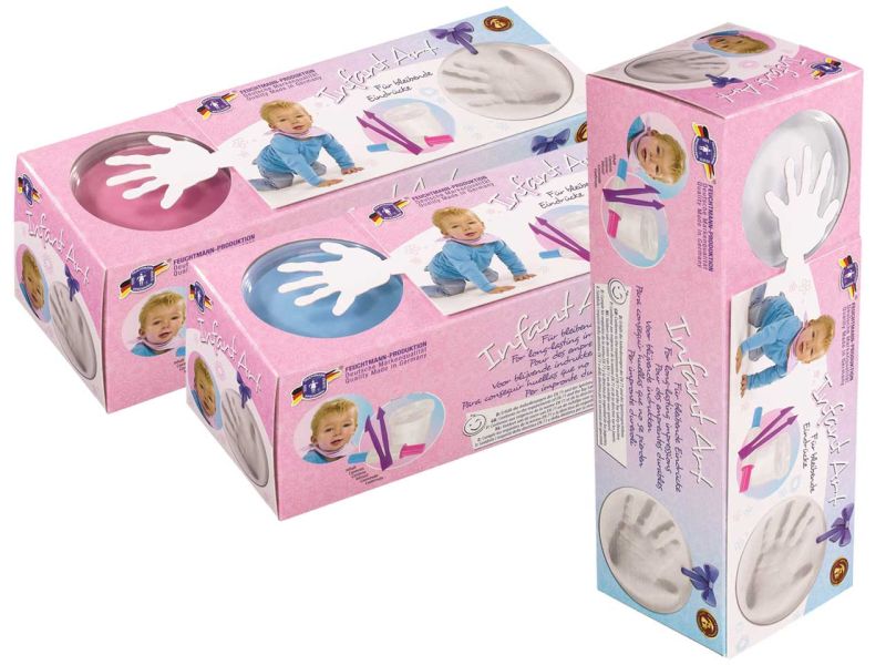 Feuchtmann Abdruckset »Infant Art Impression-Set Basic«, 3er-Set (Weiß, Blau, Rosa)