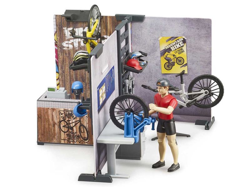 BRUDER bworld Fahrradshop mit Werkstatt