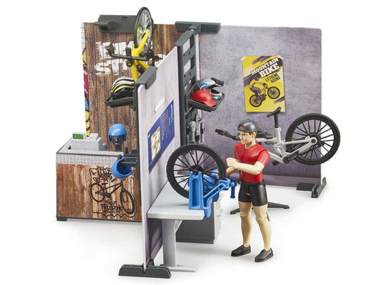 BRUDER bworld Fahrradshop mit Werkstatt