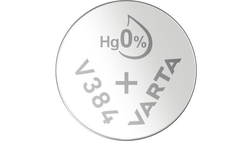 VARTA Silberoxid-Knopfzelle V384/SR41, 1,55 V, 37 mAh