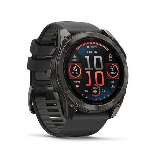 Garmin fenix® 8 AMOLED Saphir mit Silikonarmband Ref. 010-02905-21 - Multisport GPS Smartwatch