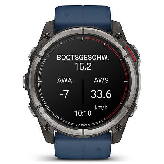Garmin quatix 8 Sapphire Amoled mit Silikonarmband Ref. 010-02905-91 - Multisport GPS Smartwatch