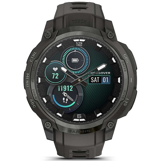 Garmin Instinct Crossover Amoled mit Silikonarmband Ref. 010-03398-00 - Outdoor GPS Smartwatch