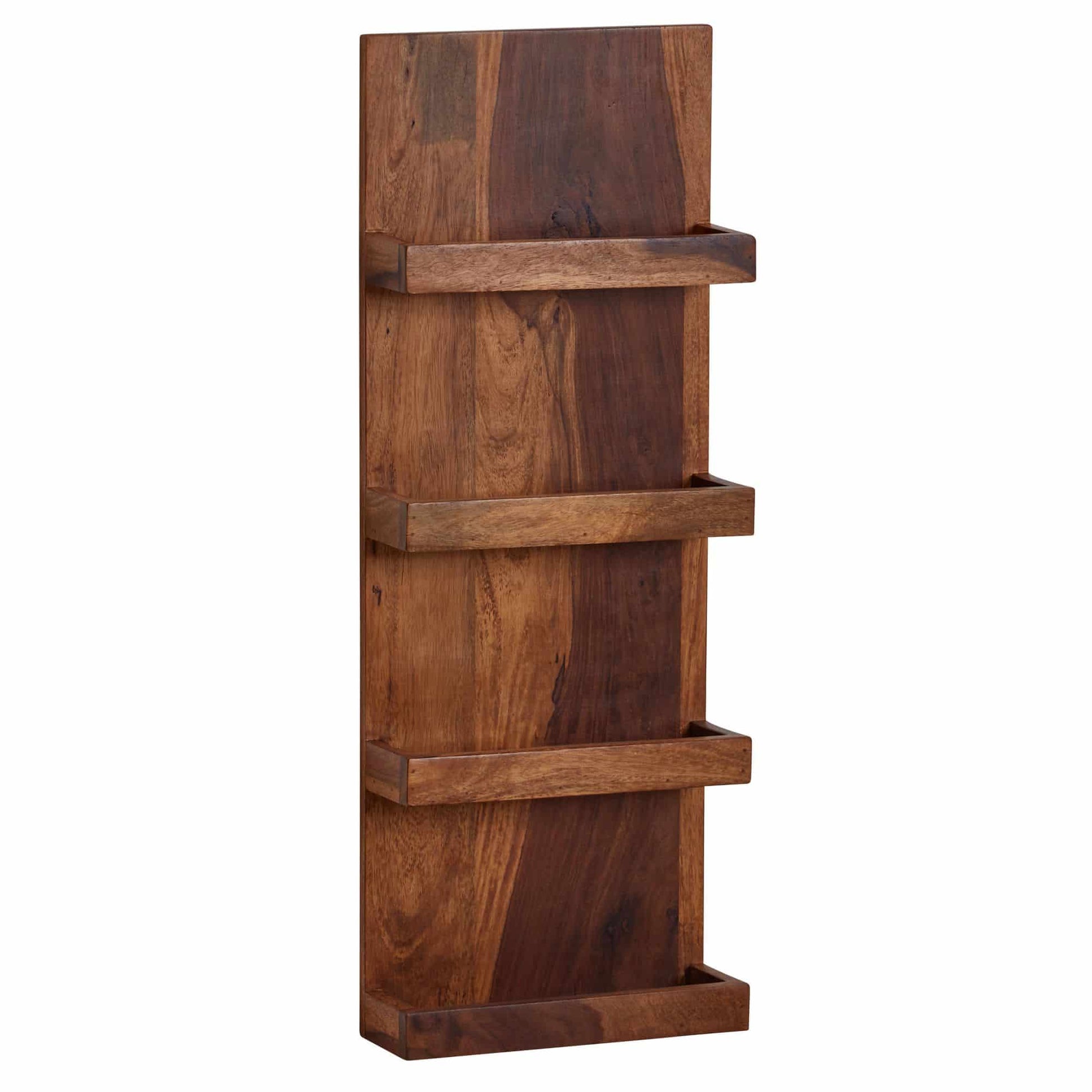 Wandregal 30x80x10 cm Sheesham Massivholz Hängeregal Modern Schwebend