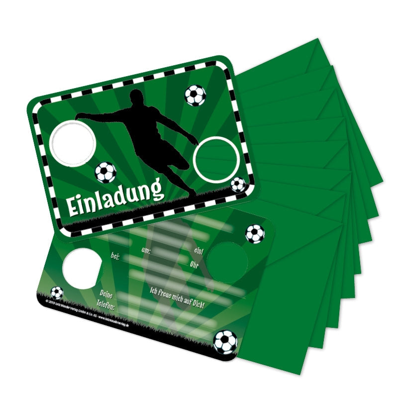 Fussball Stanzkarten Einladungs - Set