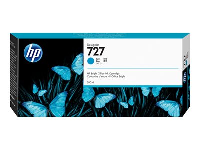 HP 727 300-ml Tintenpatrone cyan