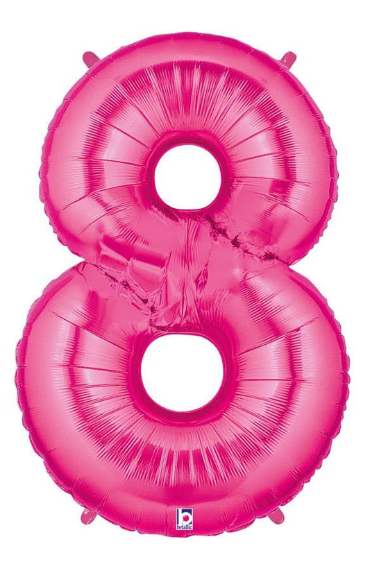 Zahlenballon pink 8 (102 cm)