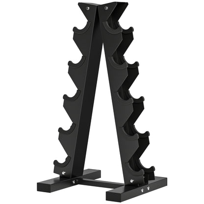 SPORTNOW Hantelständer Kurzhantelablage für 10 Kurzhanteln 5 Ebenen bis 100 kg belastbar für Fitness & Home Gym   Aosom.de